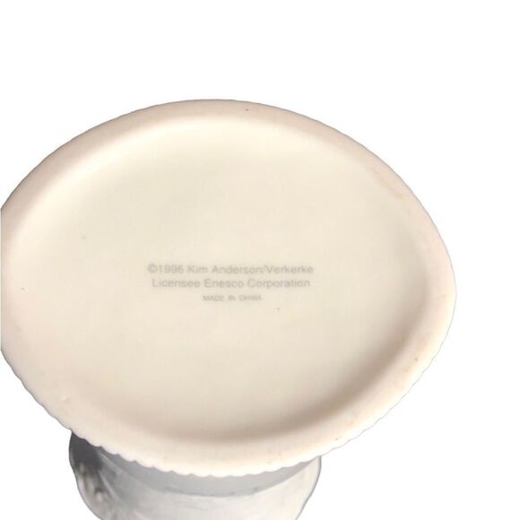 Pretty As A Picture Red Rose Vintage 8” Ceramic Vase By Kim Anderson. Enesco - Picture 5 of 5